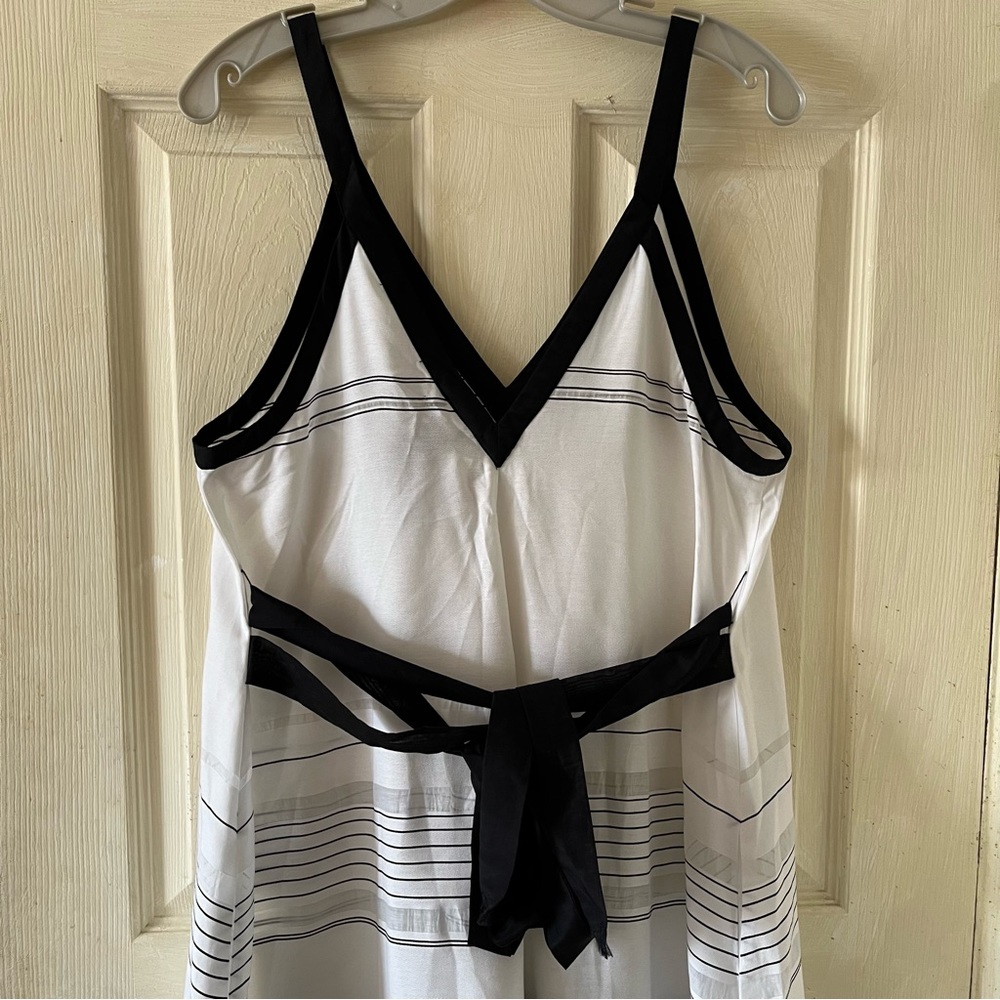 Proenza Schouler Sheer Stripped Cover Up Sundress In Black & White Size XS/Small - Picture 6 of 14